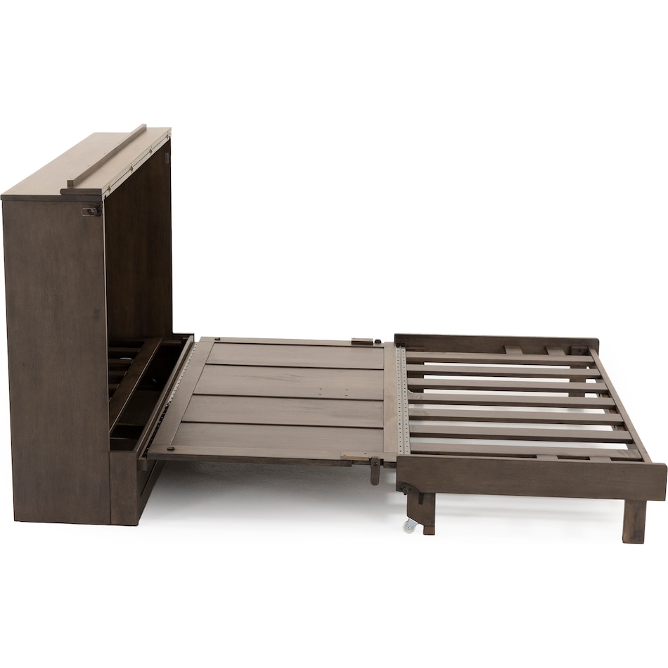 ntdy brown queen cabinet bed   