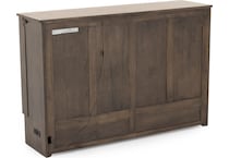 ntdy brown queen cabinet bed   