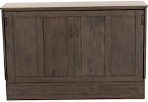 ntdy brown queen cabinet bed   