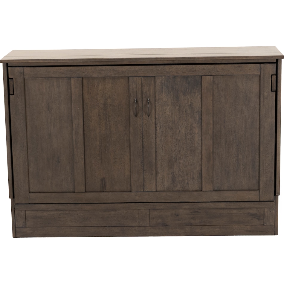 ntdy brown queen cabinet bed   