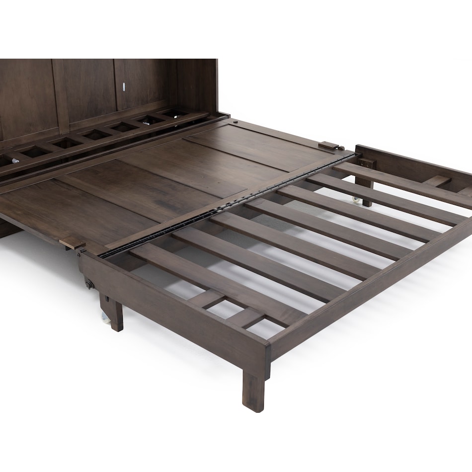 ntdy brown queen cabinet bed   