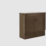 ntdy brown twin cabinet bed   