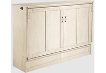 ntdy white queen cabinet bed   