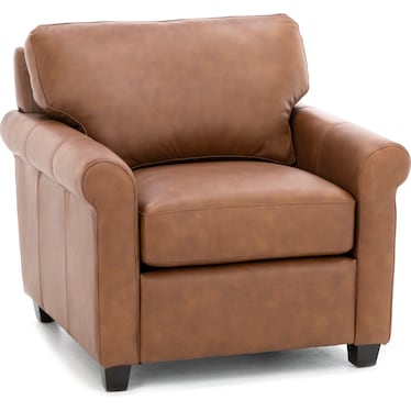 Sacramento Leather Small Sock Arm Chair