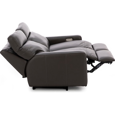 Design and Recline Lyndsey Leather Fully Loaded Reclining Loveseat