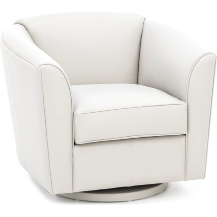 Levi Leather Swivel Gliding Chair