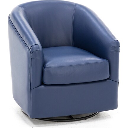 Belle Leather Swivel Glider Chair