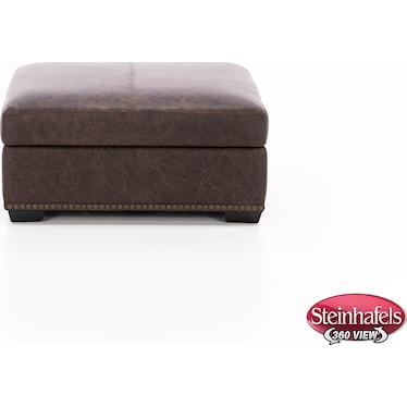 Milo Leather Storage Cocktail Ottoman