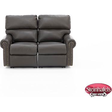 Design and Recline Connor Leather Power Reclining Loveseat