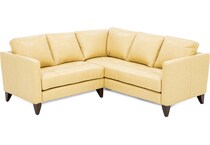 omnia leather yellow sta lth sectional zpkg  