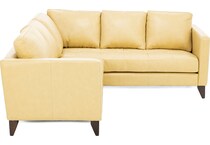 omnia leather yellow sta lth sectional zpkg  