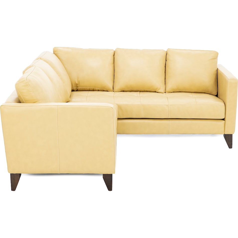 omnia leather yellow sta lth sectional zpkg  