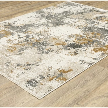 Hayden Beige/Grey/Caramel Abstract Area Rug