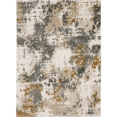 Hayden Beige/Grey/Caramel Abstract Area Rug