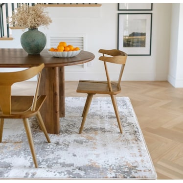 Hayden Beige/Grey/Caramel Abstract Area Rug