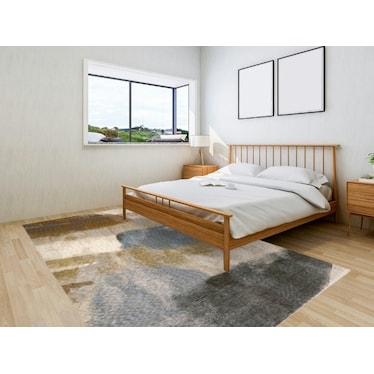 Hayden Beige/Blue/Brown Abstract Area Rug