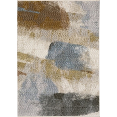 Hayden Beige/Blue/Brown Abstract Area Rug