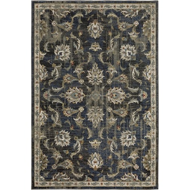 Venice Blue/Charcoal Area Rug