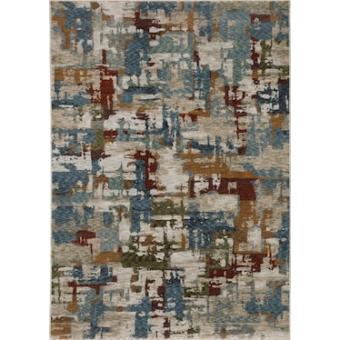 Hayden Beige/Multi Abstract Area Rug