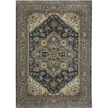 Aberdeen Blue Medallion Area Rug