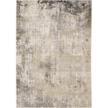 Nebulous Ivory/Charcoal Abstract Area Rug