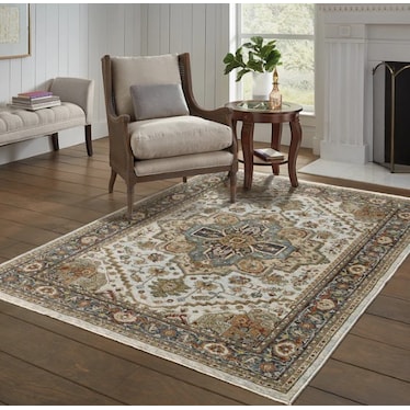Aberdeen Ivory Medallion Area Rug