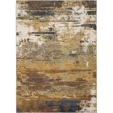 Caravan Gold/Beige Abstract Area Rug