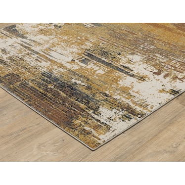 Caravan Gold/Beige Abstract Area Rug