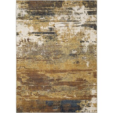 Caravan Gold/Beige Abstract Area Rug