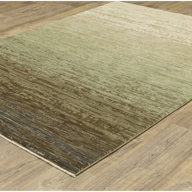 Reed Green/Tan/Brown Ombre Area Rug