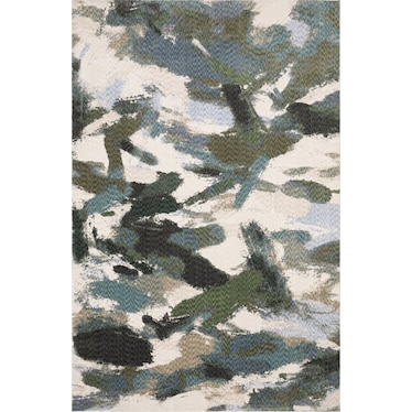 Tisdell Blue/Green Strokes Area Rug