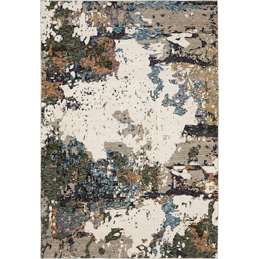 Evolution Cream/Tan/Green Area Rug