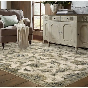 Venice Cream/Blue Area Rug