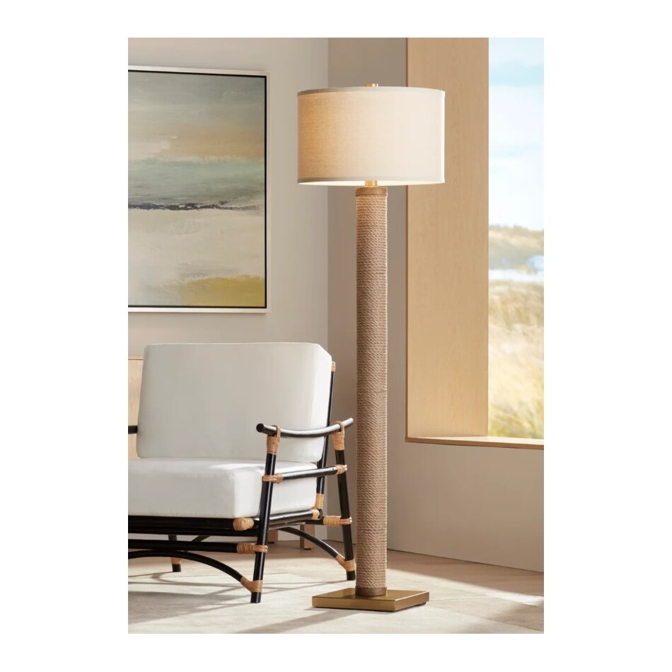 pacific coast lighting inc beige floor lamp   