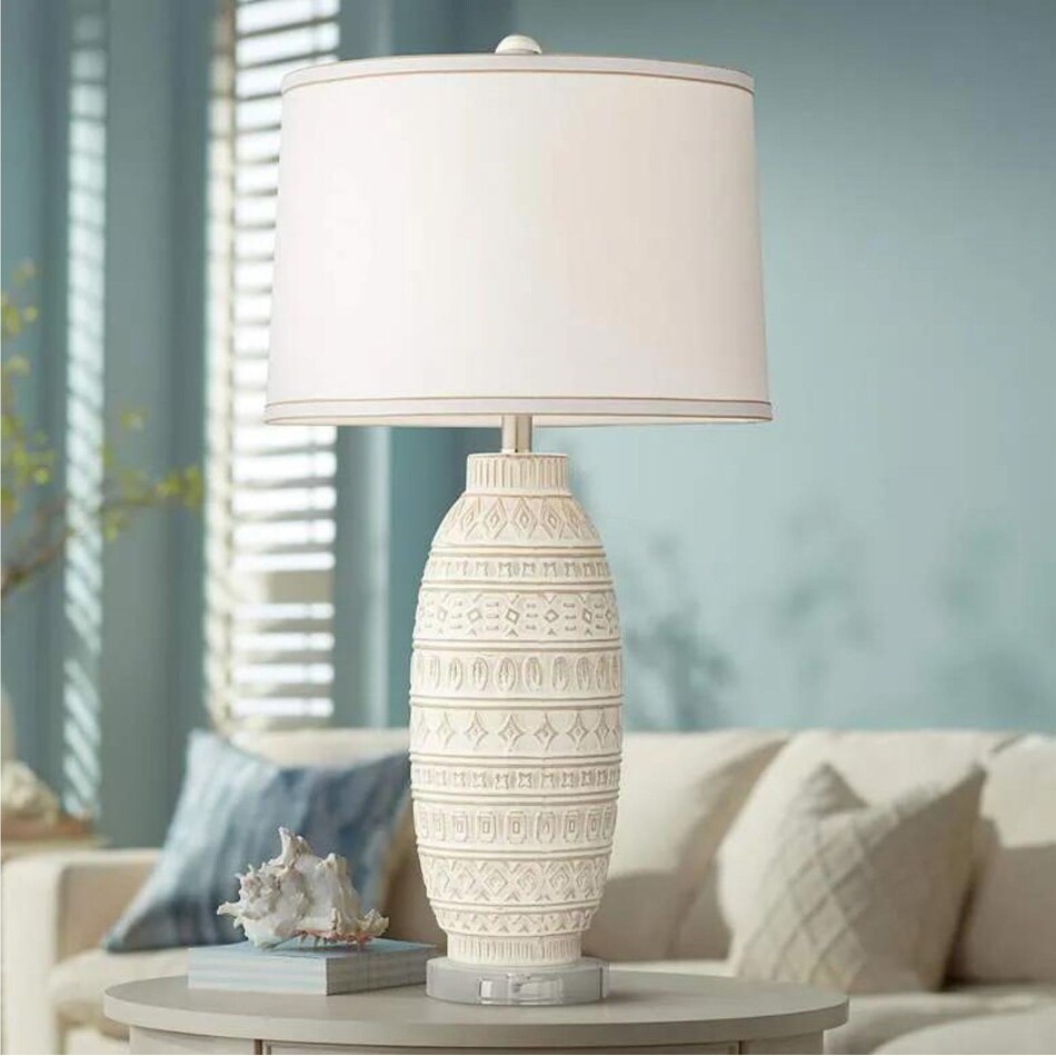 pacific coast lighting inc beige table lamp   