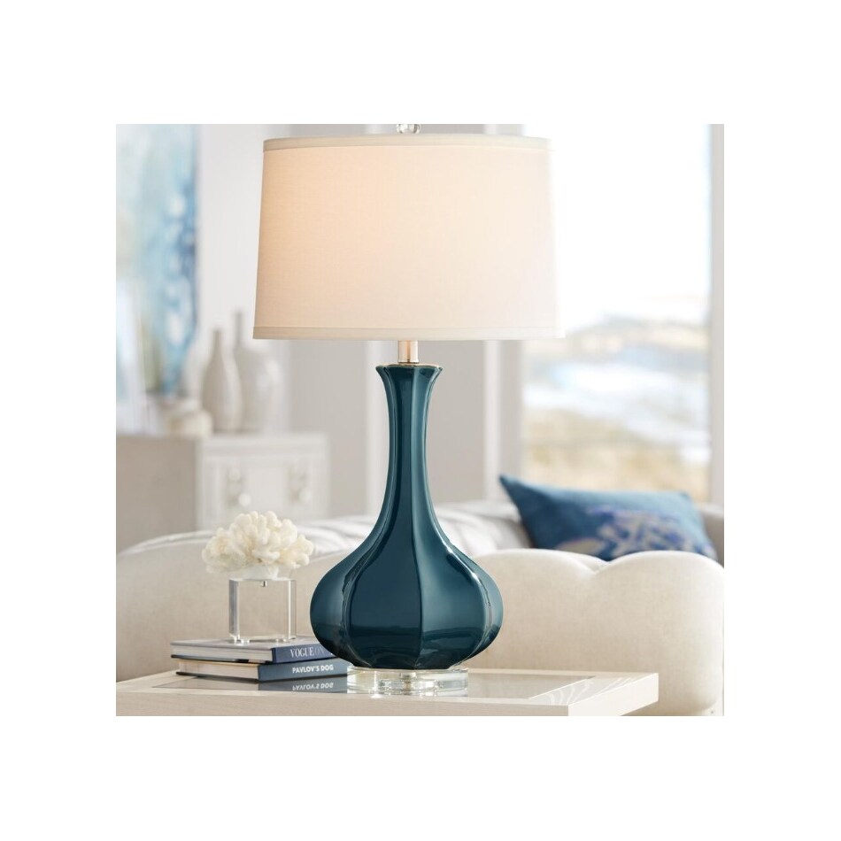 pacific coast lighting inc blue table lamp   