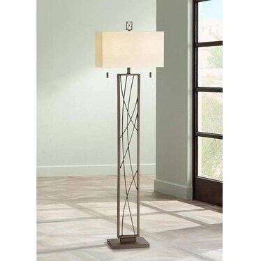 Criscross Metal Floor Lamp 64"H