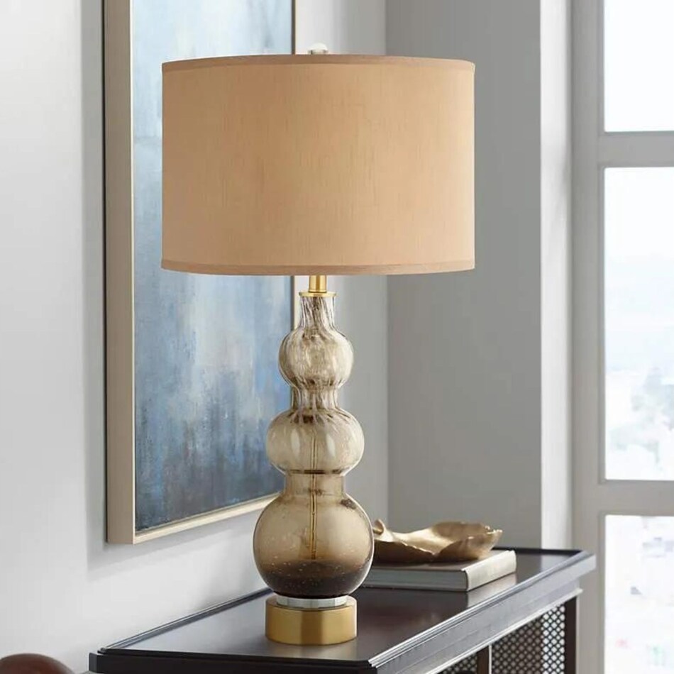 pacific coast lighting inc brown table lamp   
