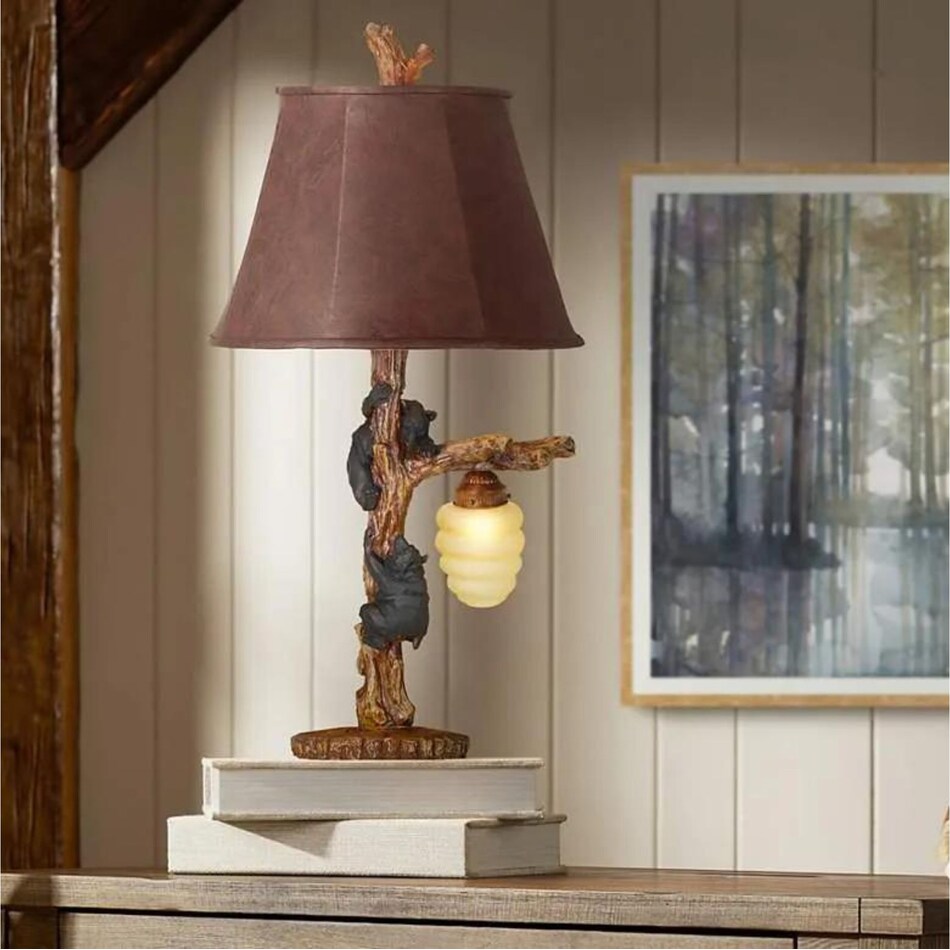 pacific coast lighting inc brown table lamp   