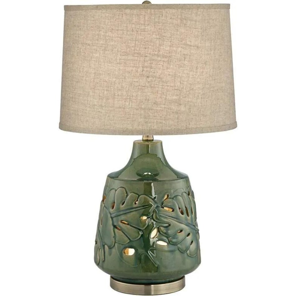 pacific coast lighting inc green table lamp   