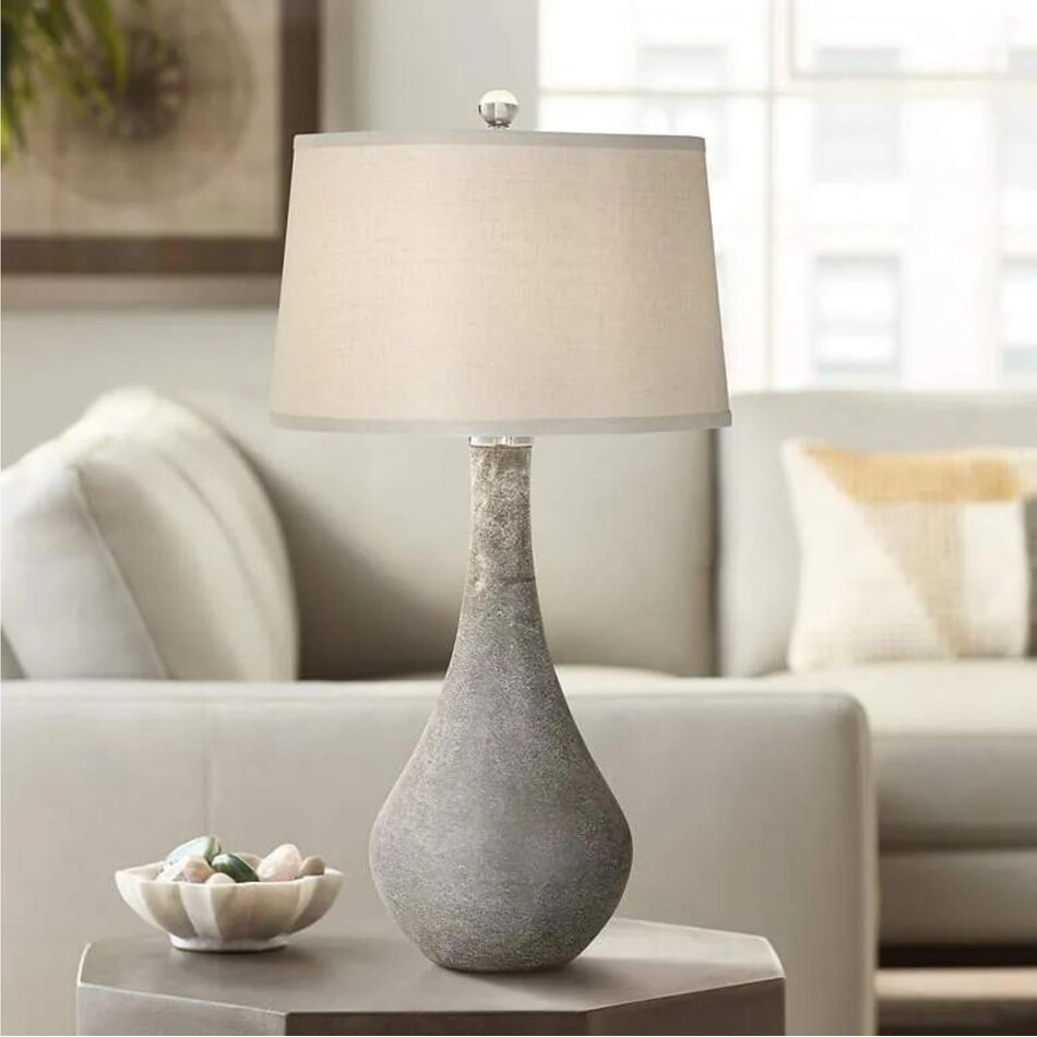 pacific coast lighting inc grey table lamp   