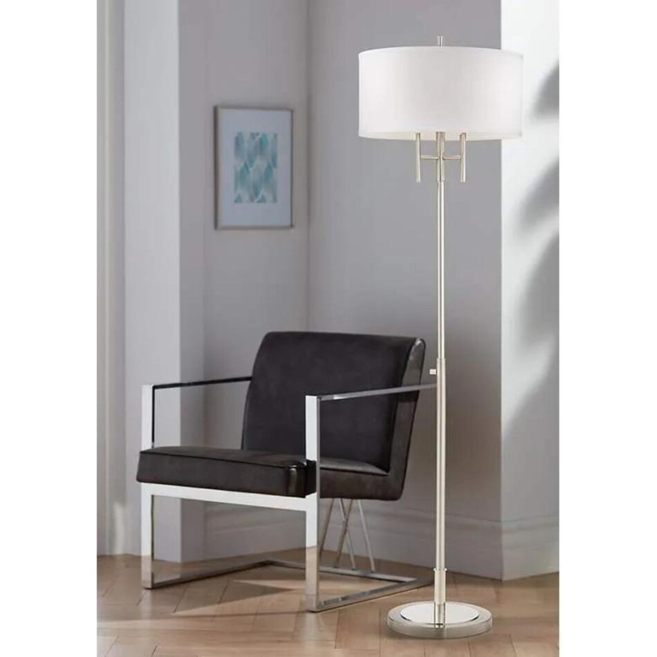 pacific coast lighting inc silver floor lamp   