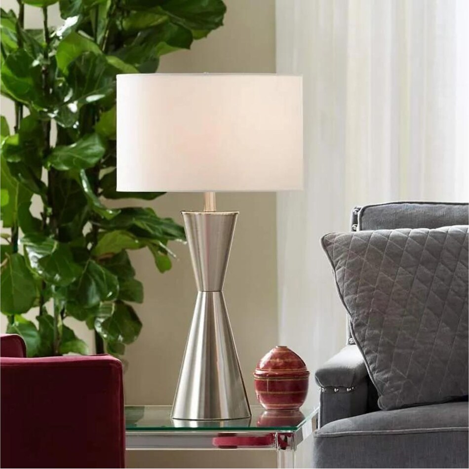 pacific coast lighting inc silver table lamp   