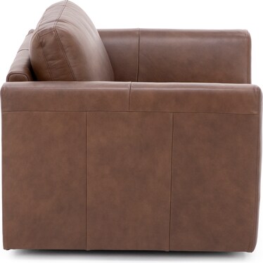 Custom Style Solutions Leather Angle Arm Swivel Chair