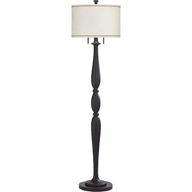 Black Floor Lamp 66"H