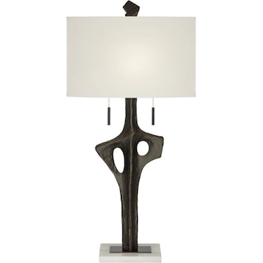 Black Sculpture Table Lamp 38.5"H