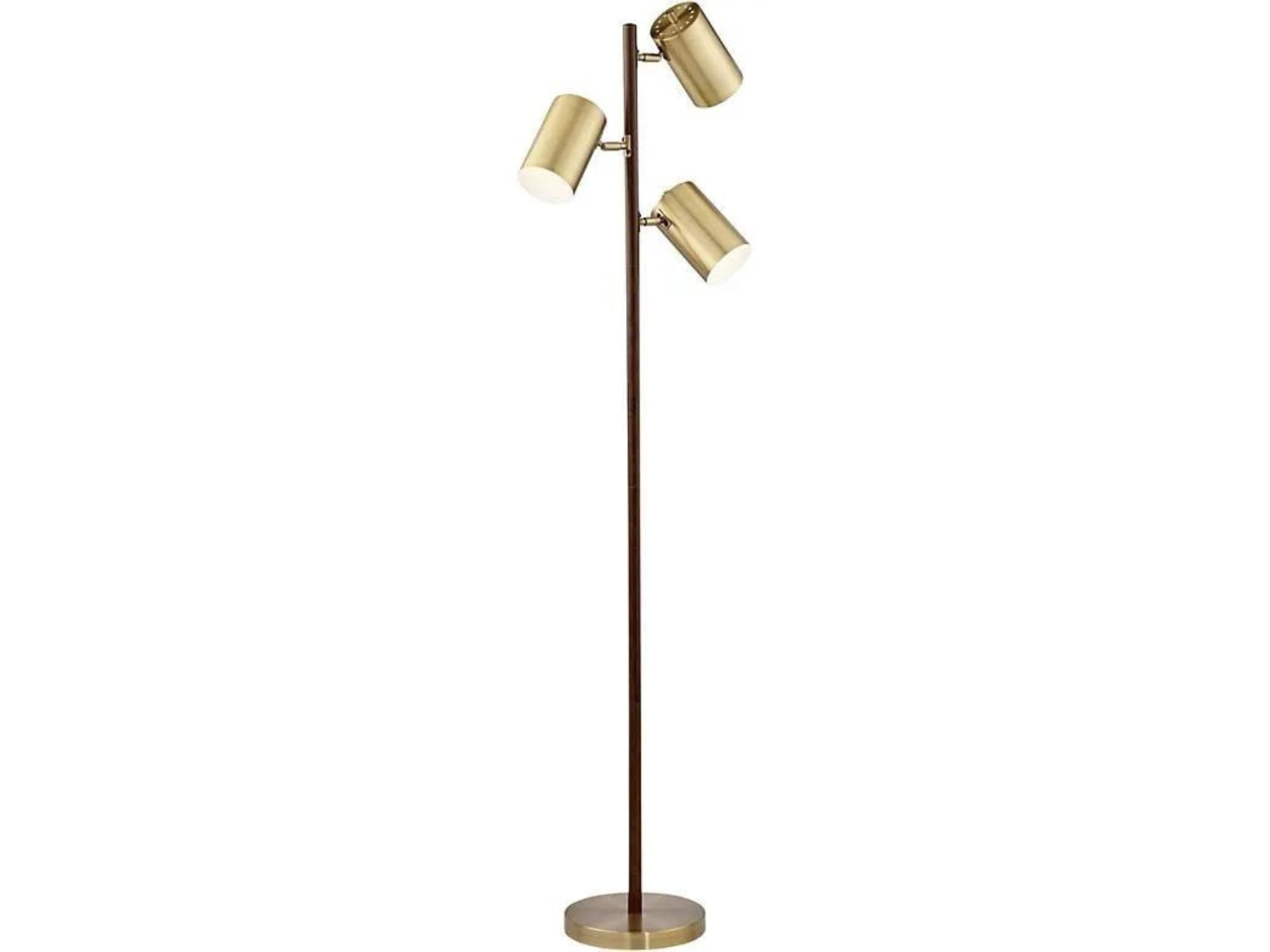 Brass 3-Lite Floor Lamp 63.5