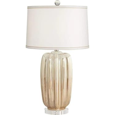 Champagne Ceramic Table Lamp 30"H