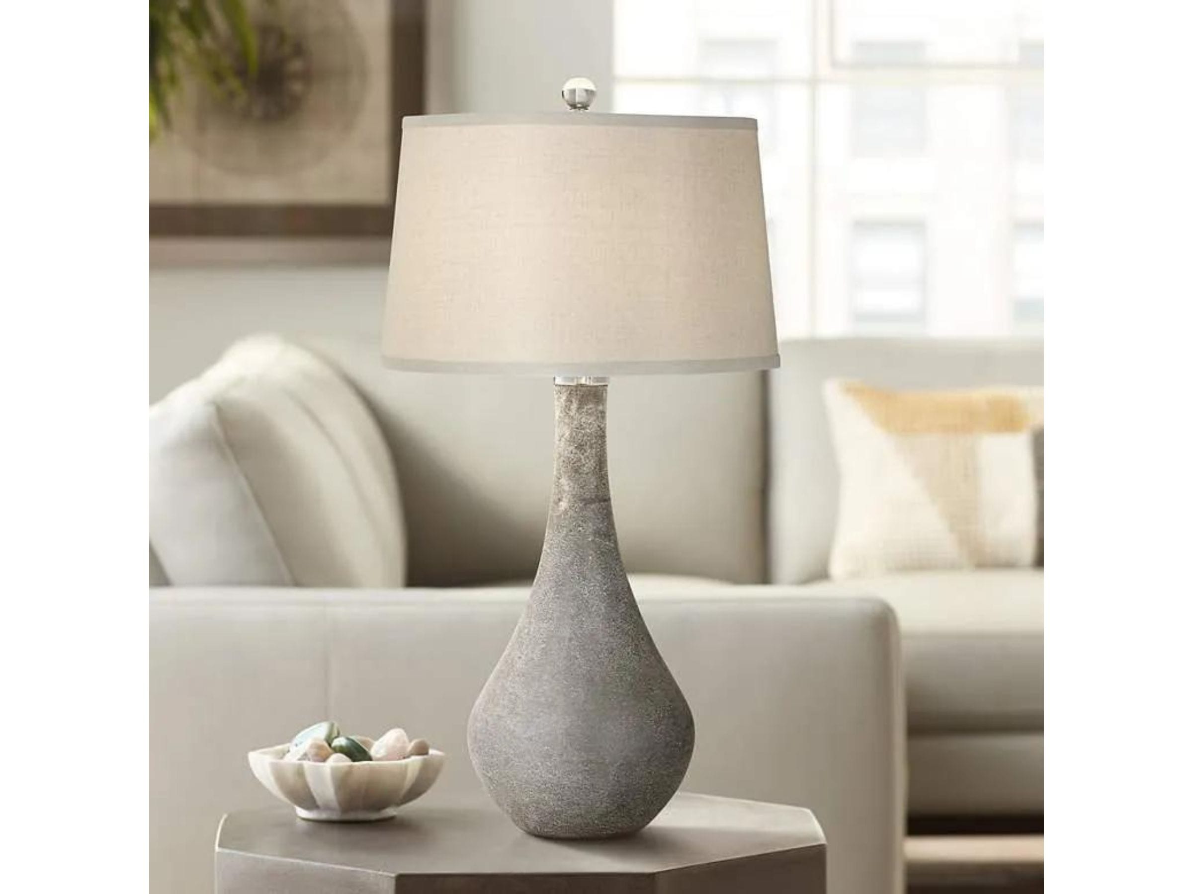Pacific Coast Lighting City Shadow Table Lamp Grey