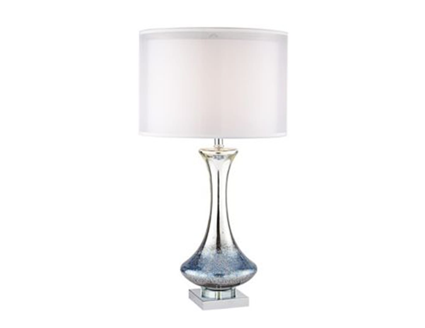 blue mercury glass table lamp